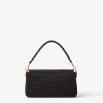 FENDI Baguette Black nubuck crocodile leather bag - Image 6